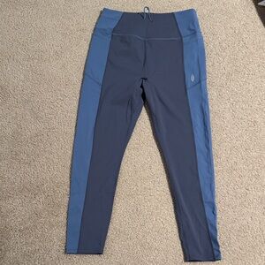Free People Movement Large Blue and Gray Athletic Leggings